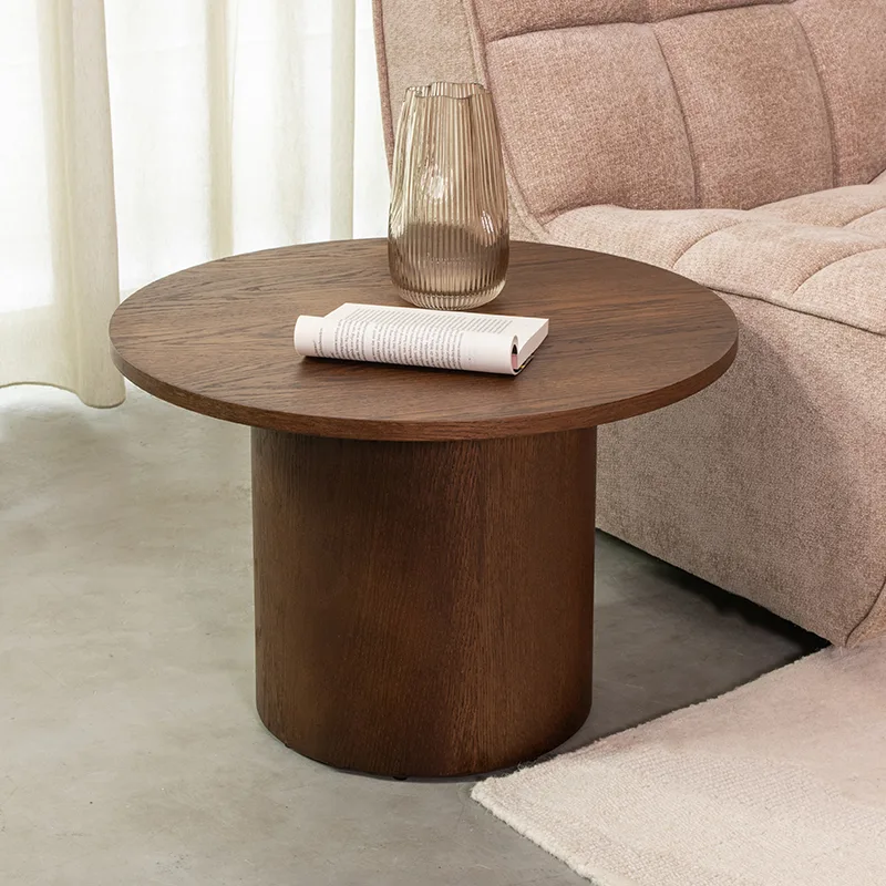 LABEL51 Couchtisch Oliva 60 cm, rond in Walnoot eiken