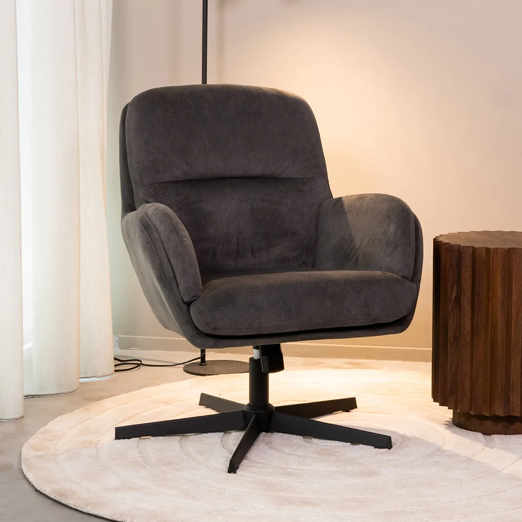 LABEL51 Sessel Moss in Cosmo Anthracite