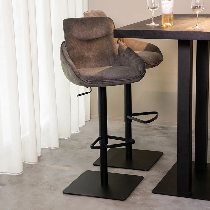 LABEL51 Barhocker Beauty gaslift in Cosmo Anthracite