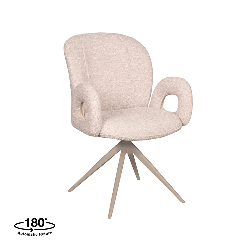 LABEL51 dining chair Neo taupe metal