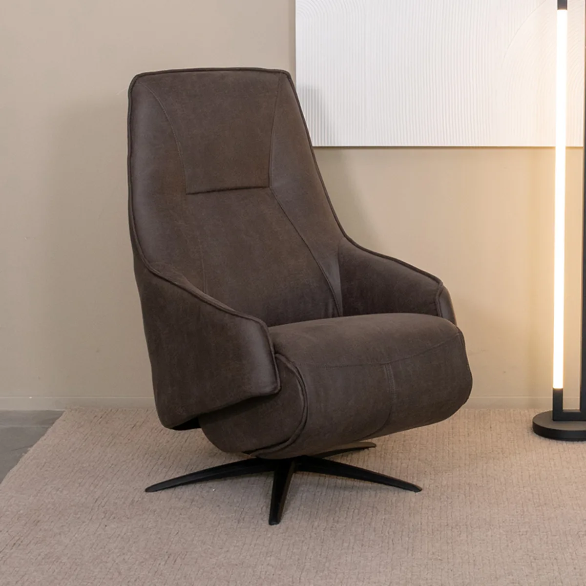 LABEL51 Sessel Odense in Microsuede Anthracite