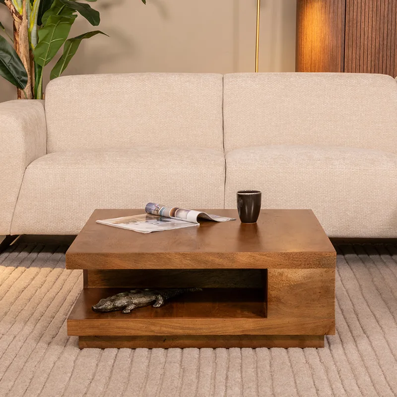 LABEL51 Couchtisch Square 80 cm in Nature Smooth