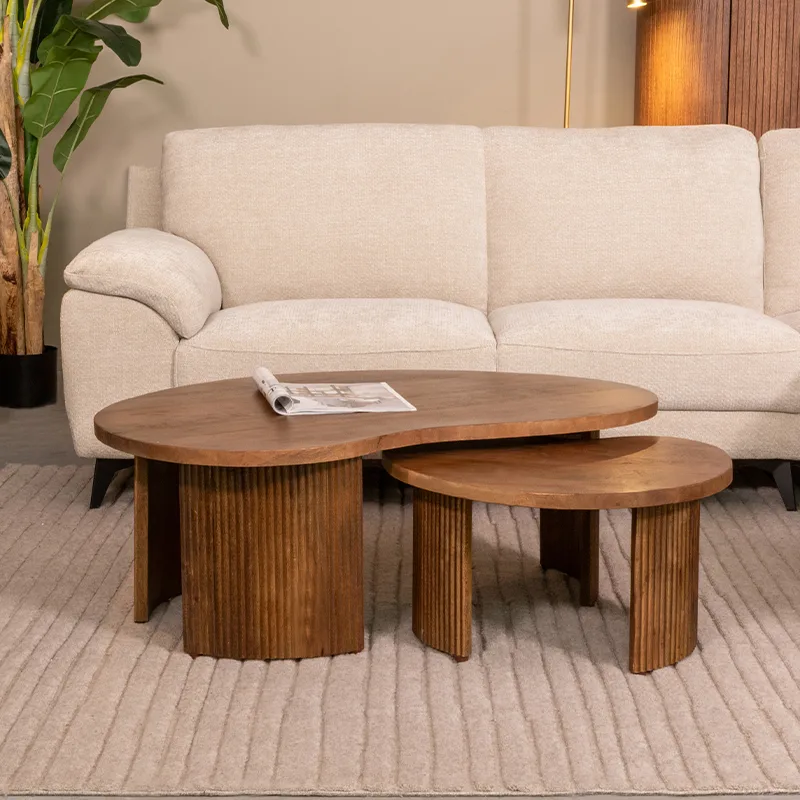 LABEL51 Couchtisch Timon 100 cm in Nature Smooth
