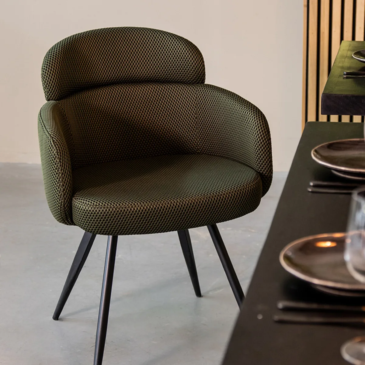 LABEL51 dining chair Dinner black metal (Breathe, Hunter)