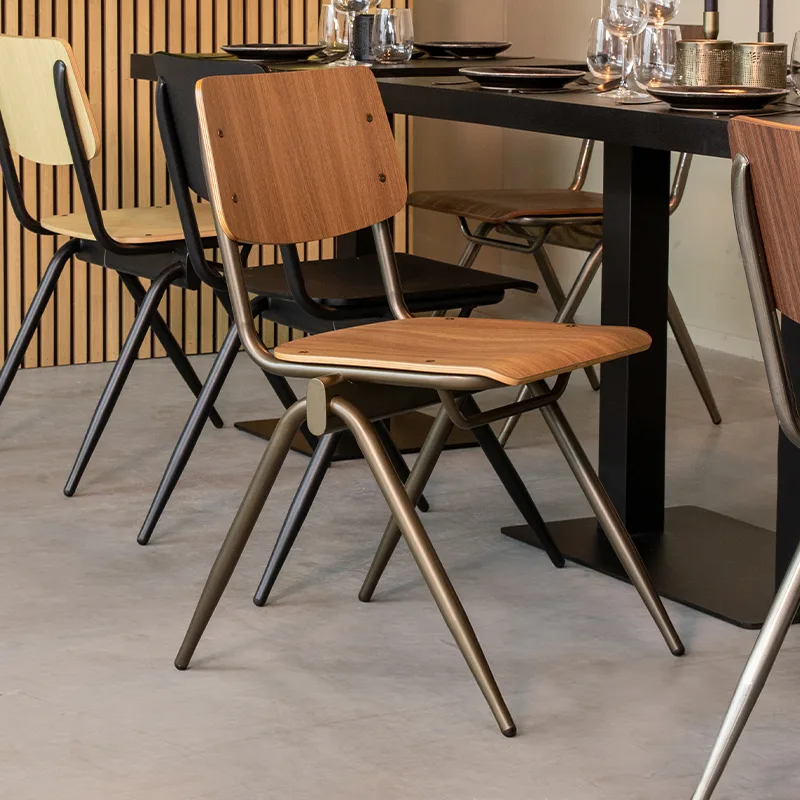 LABEL51 dining chair Solid gold metal frame - LABEL51
