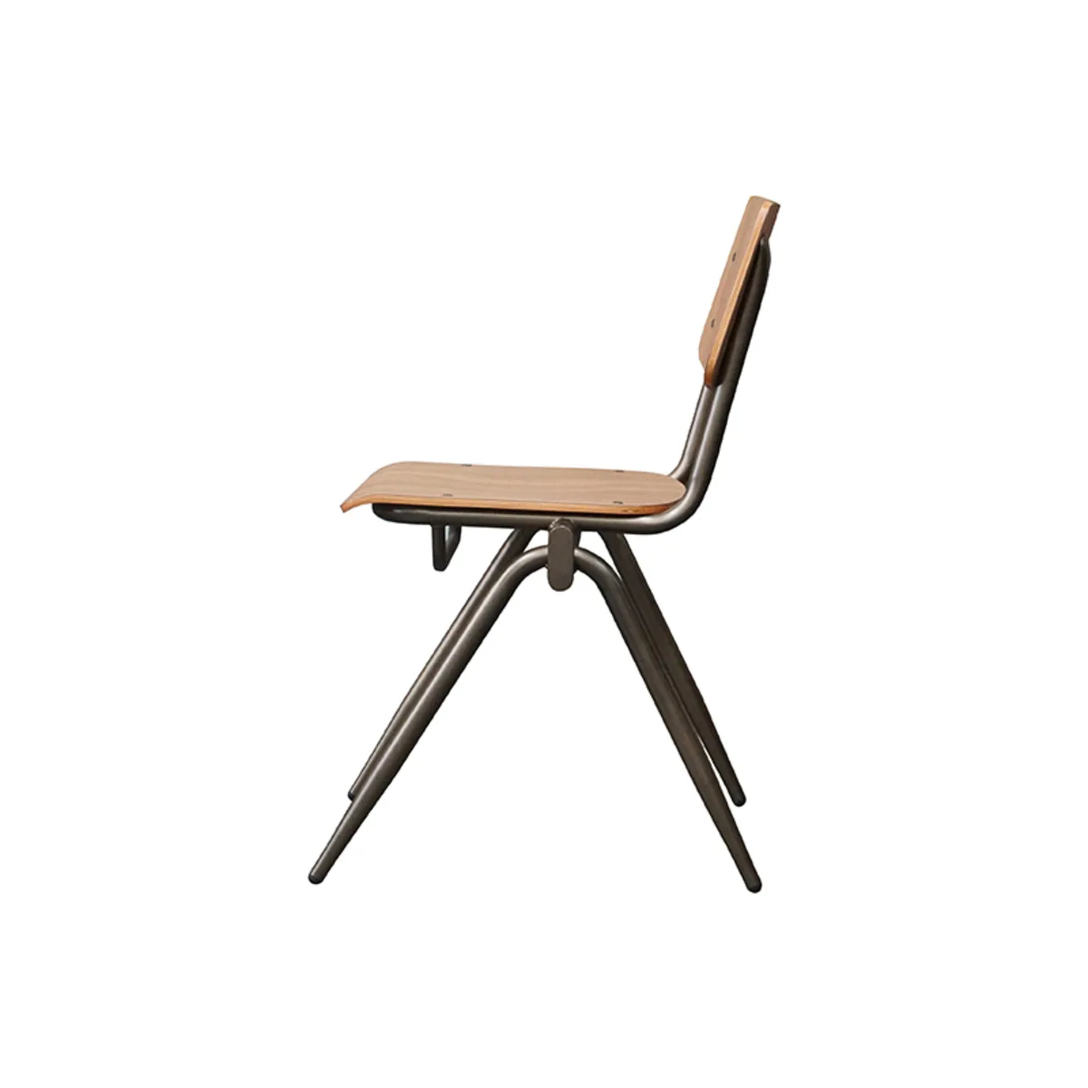 LABEL51 Esszimmerstuhl Solid goud metalen frame in Walnoot hout, Detail 3