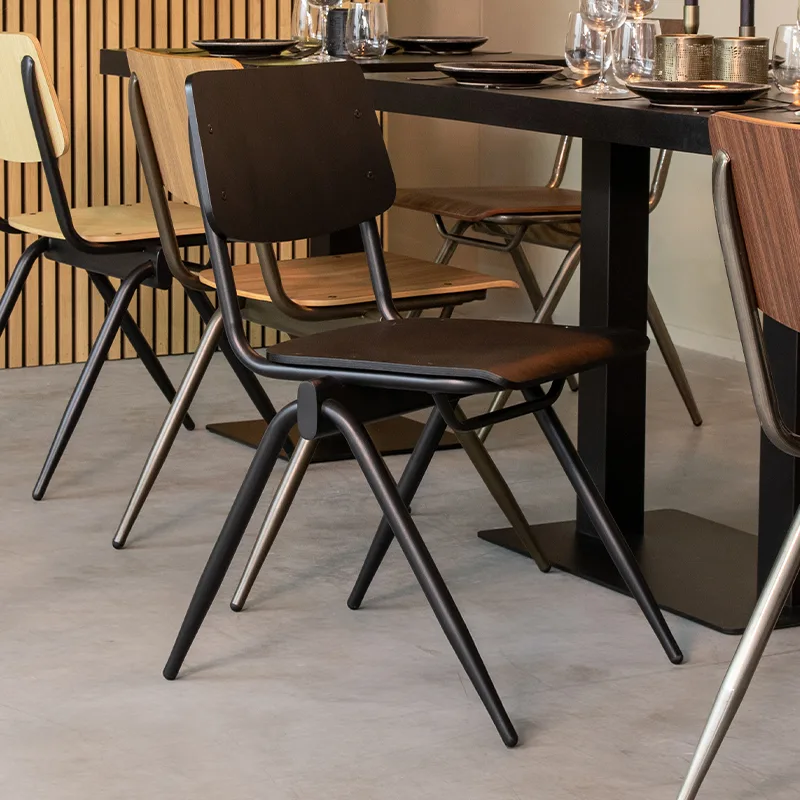 LABEL51 dining chair Solid black metal frame