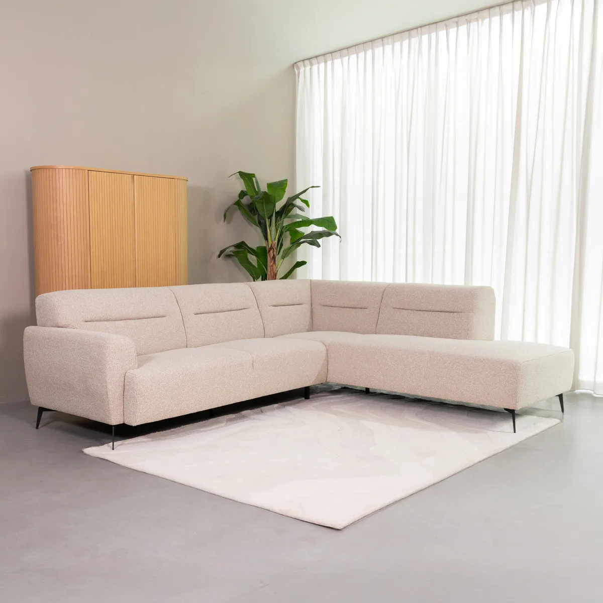 LABEL51 Ecksofa Bolzano rechts in Royal Boucle Natural