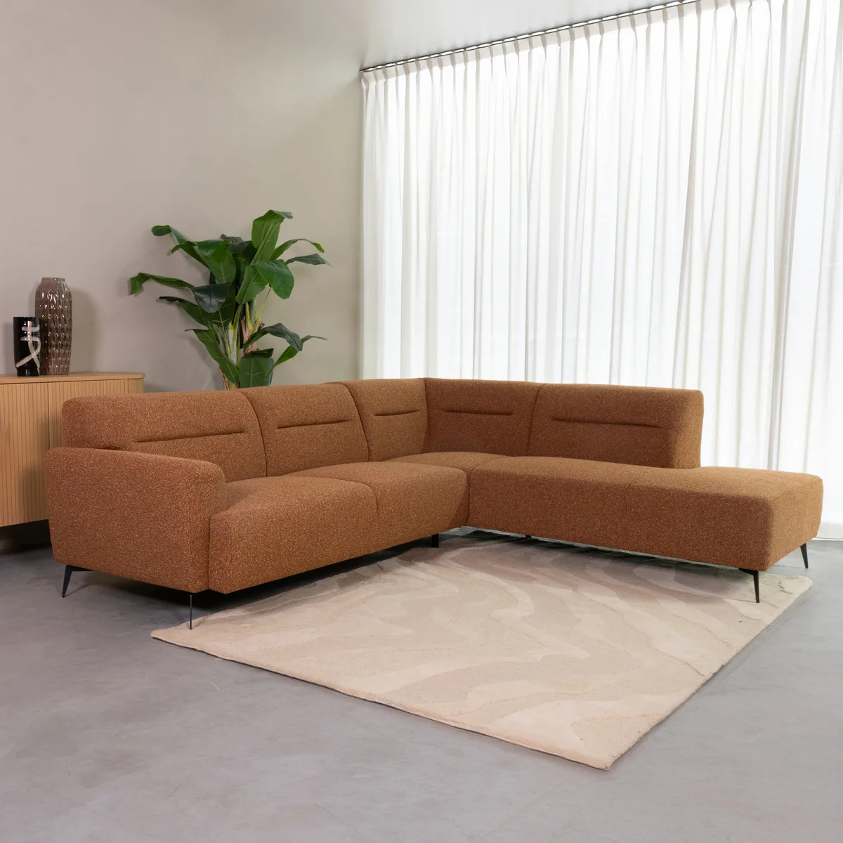 LABEL51 Ecksofa Bolzano rechts in Royal Boucle Coral