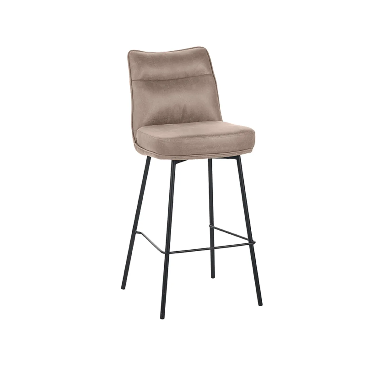 LABEL51 Barhocker Lennon hoog in Microsuede Taupe, Detail 1