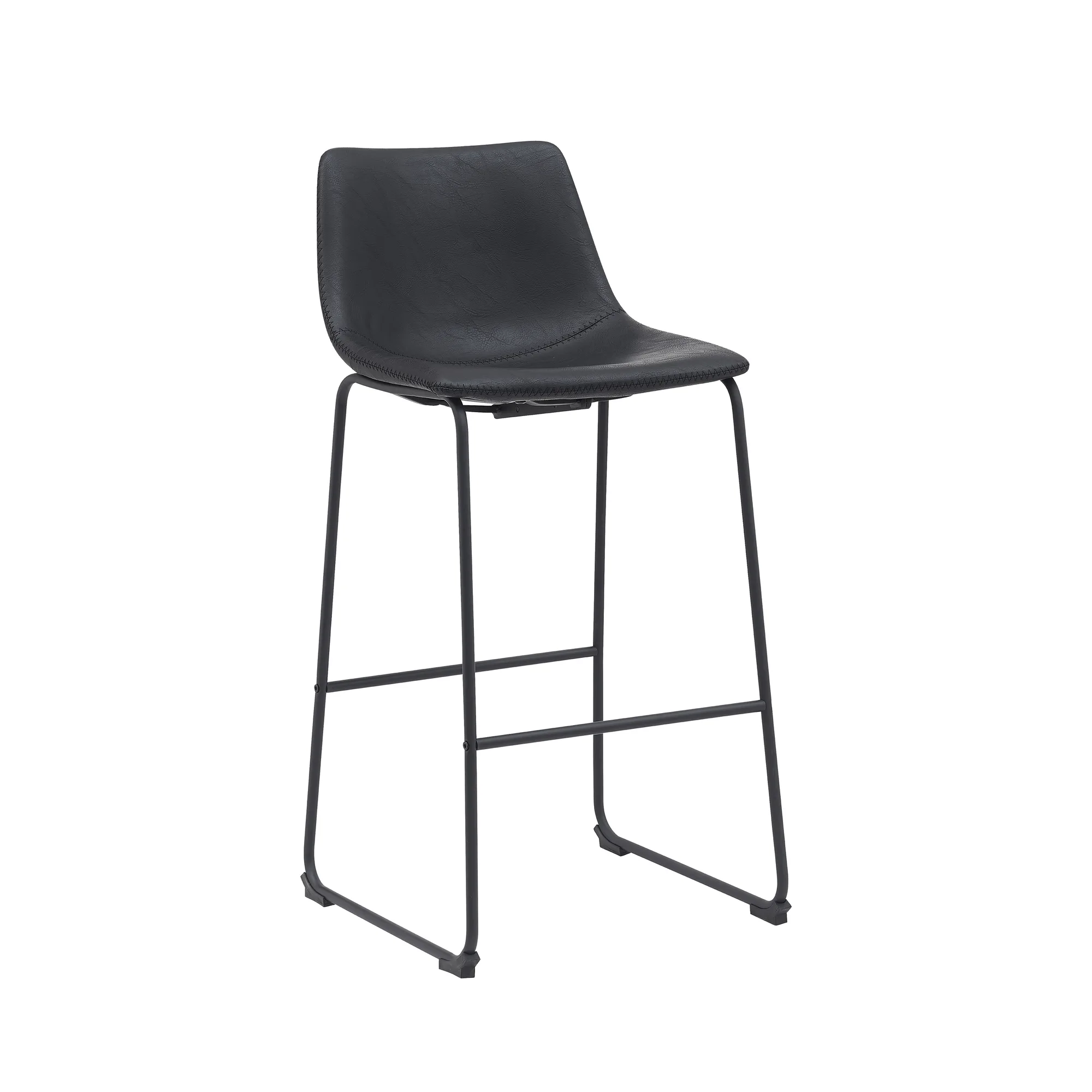 LABEL51 Barkruk Risto hoog in PU Black A, detail 1