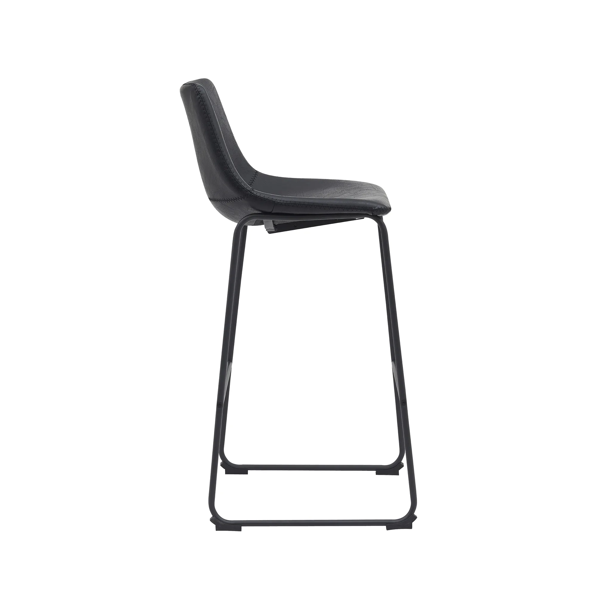 LABEL51 Barkruk Risto hoog in PU Black A, detail 3