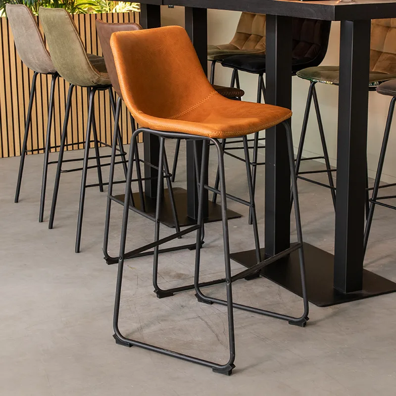 LABEL51 Barhocker Risto hoog in PU Cognac A