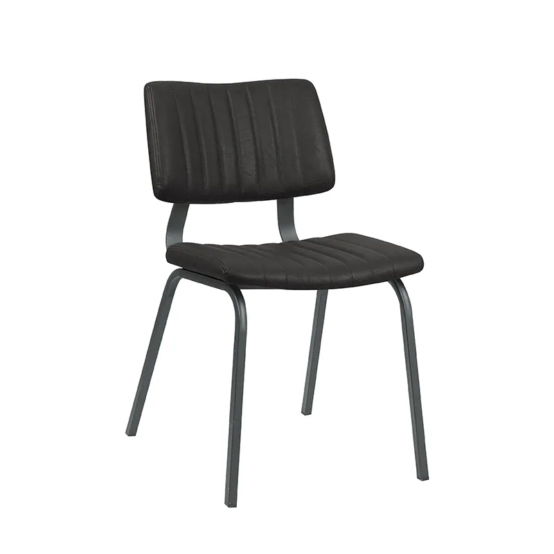 LABEL51 Esszimmerstuhl Gusto zwart metaal in PU Black A