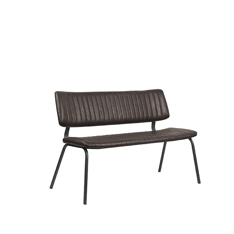 LABEL51 Essbank Gusto 120 cm in PU Dark Brown A, Detail 1