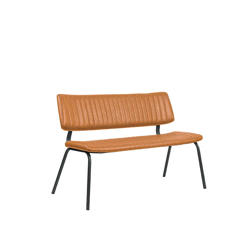 LABEL51 Essbank Gusto 120 cm in PU Cognac A