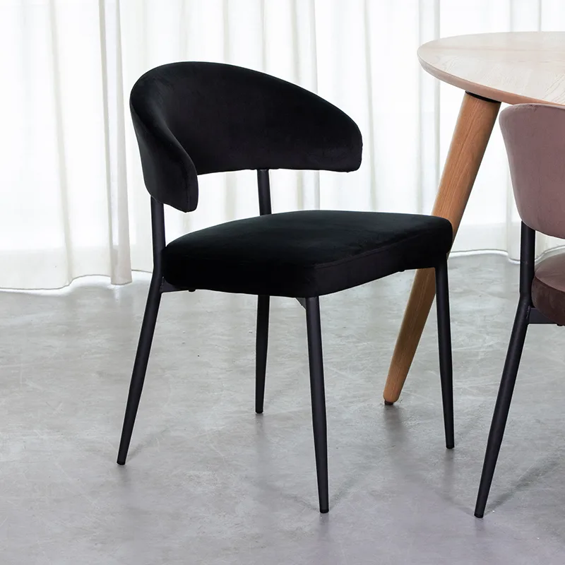 LABEL51 Esszimmerstuhl Bliss zwart metaal in Velvet Black
