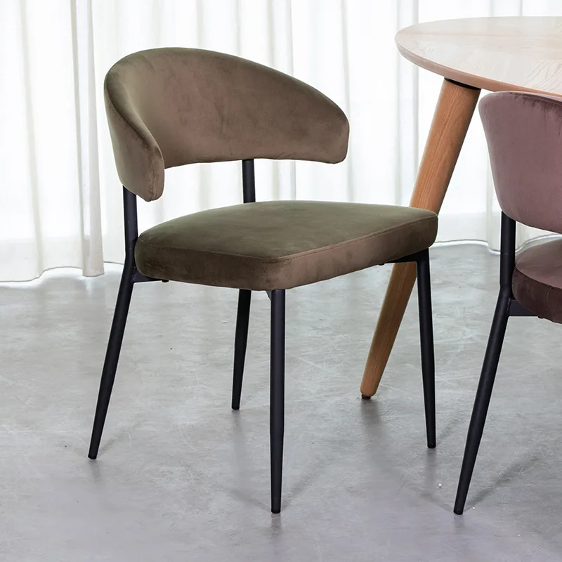 LABEL51 Esszimmerstuhl Bliss zwart metaal in Velvet Hunter