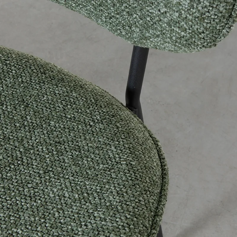 LABEL51 Esszimmerstuhl Senn zwart metaal in Royal Boucle Forest, Detail 5