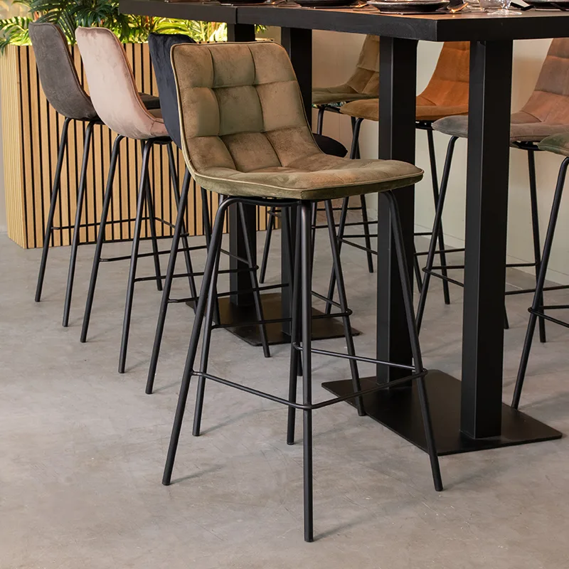 LABEL51 Barhocker Bistro hoog in Velvet Hunter