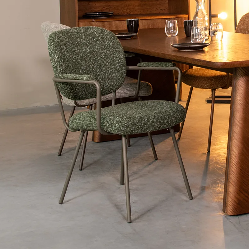 LABEL51 dining chair Lausanne forest metal (Royal Boucle)