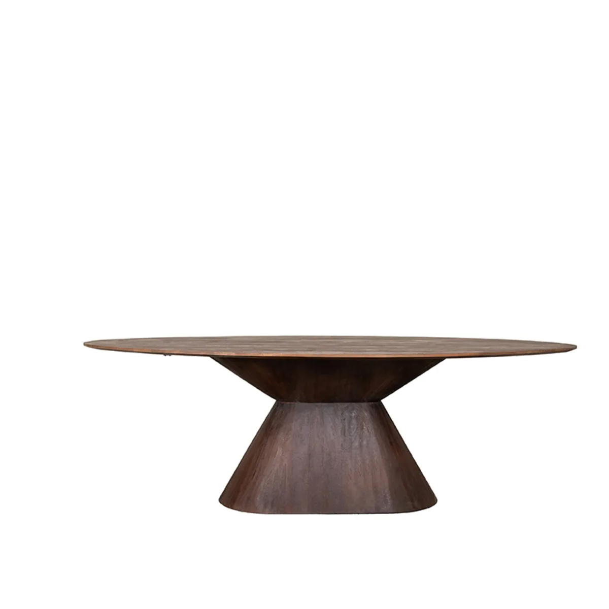 LABEL51 Eetkamertafel Jagger 240 cm, ovaal in Espresso mangohout, detail 2