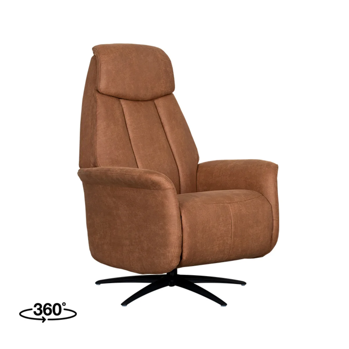 LABEL51 Sessel Oslo 1-motorig in Microsuede Cognac
