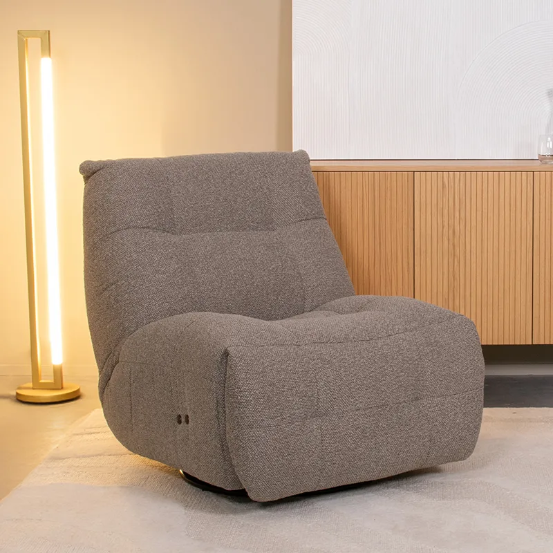LABEL51 Sessel Relax and Recharge met accu in Royal Boucle Mushroom