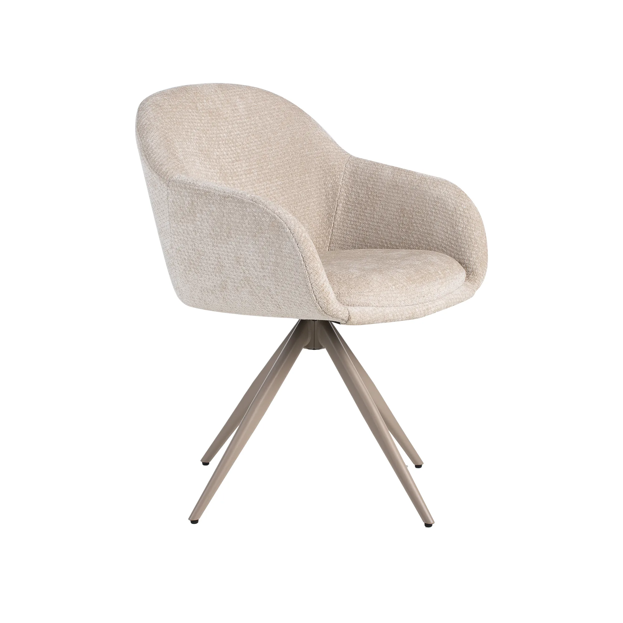 LABEL51 Eetkamerstoel Fiby taupe metaal in Elite Natural, detail 2