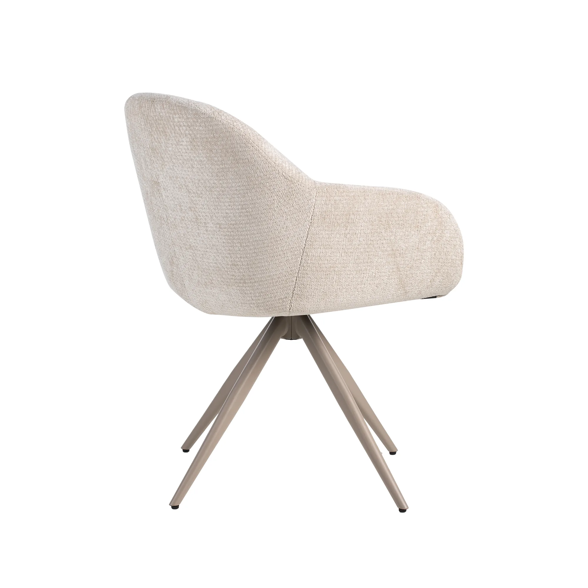 LABEL51 Eetkamerstoel Fiby taupe metaal in Elite Natural, detail 5