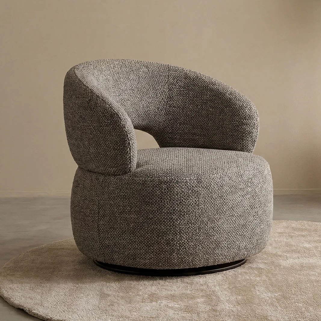 LABEL51 Sessel Nusenna in Royal Boucle Mushroom