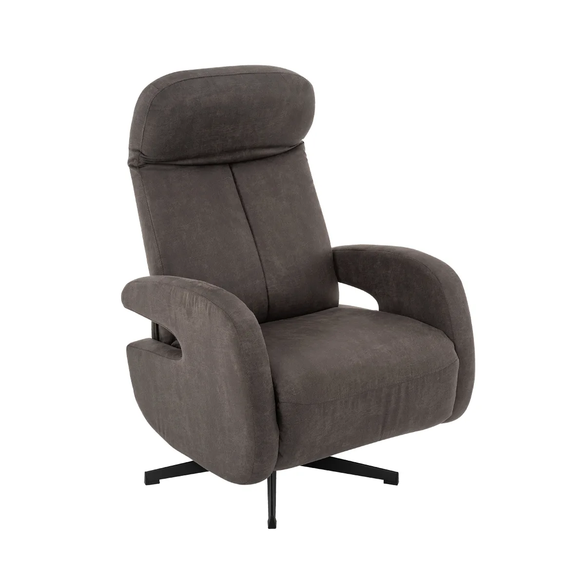 LABEL51 Sessel Esbjerg manueel verstelbaar in Microsuede Anthracite, Detail 1
