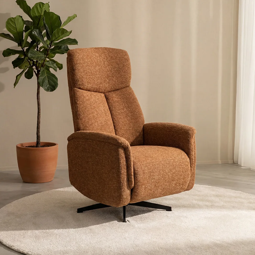 LABEL51 Sessel Helsinki manueel verstelbaar in Royal Boucle Coral