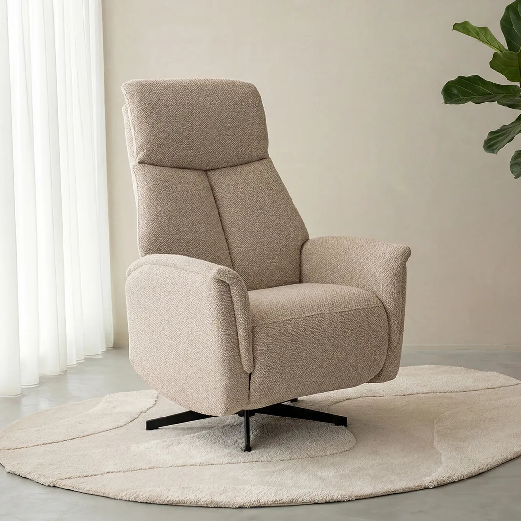 LABEL51 Sessel Helsinki manueel verstelbaar in Royal Boucle Natural