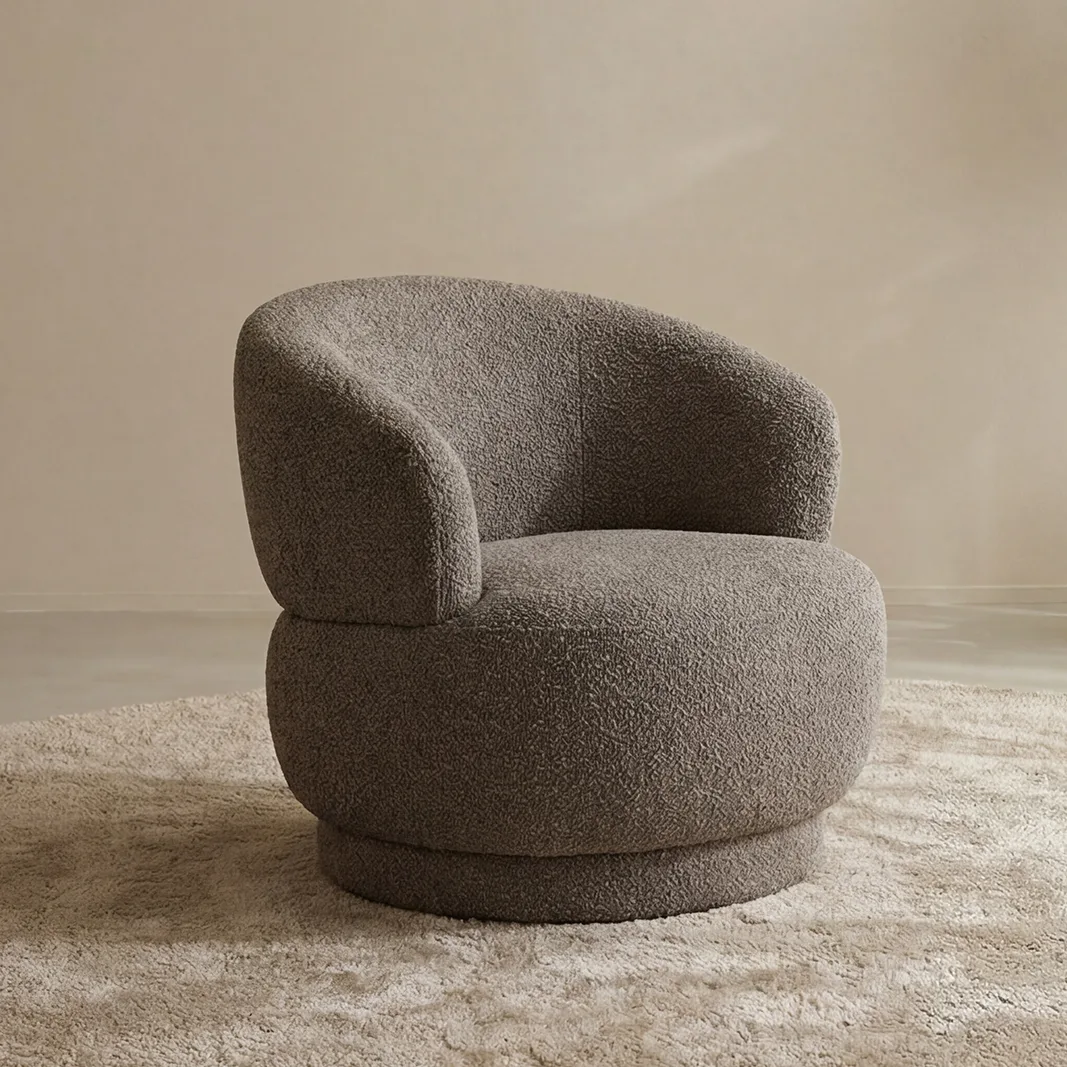 LABEL51 Sessel Alvito in Royal Boucle Mushroom