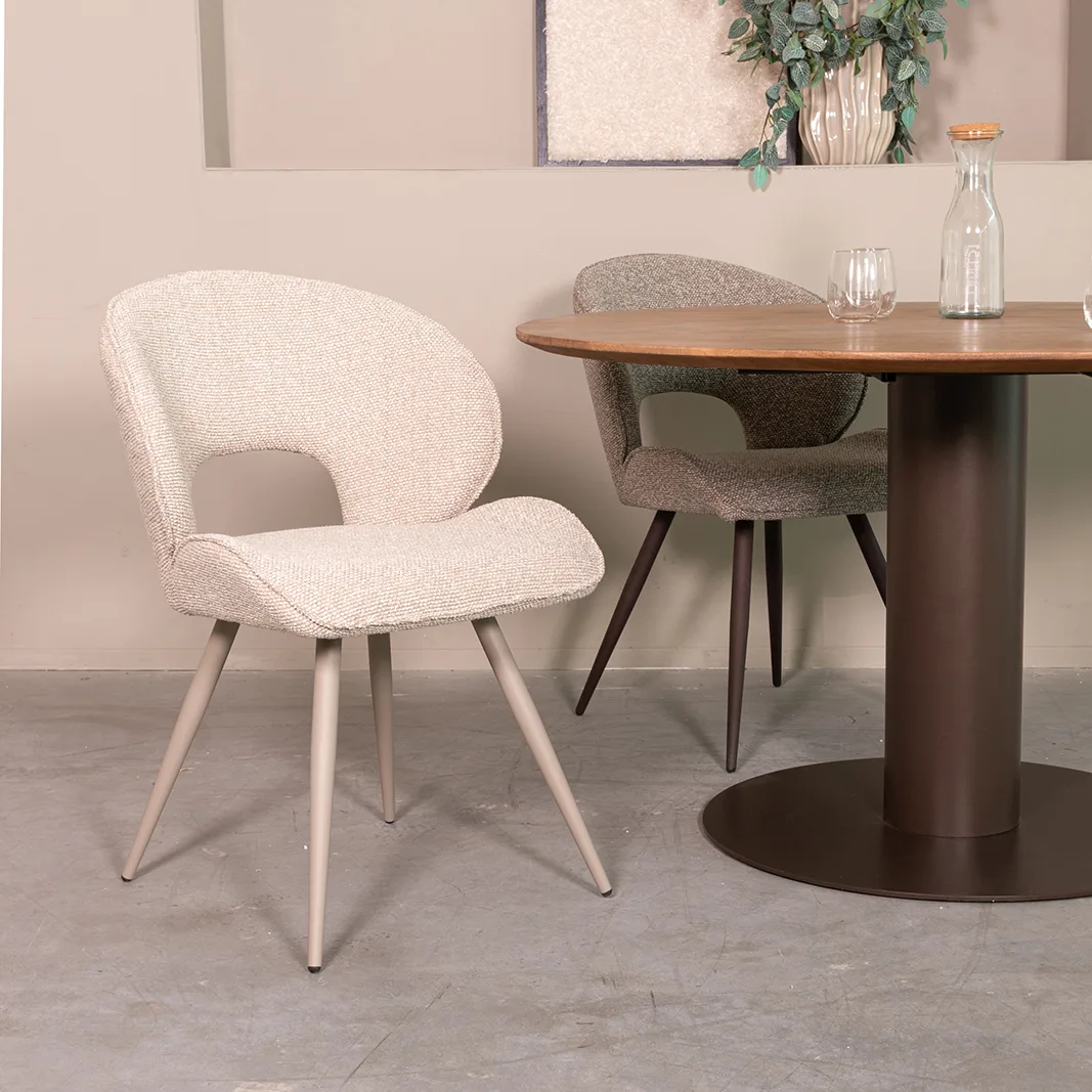 LABEL51 Esszimmerstuhl Sakura Metall taupe - LABEL51