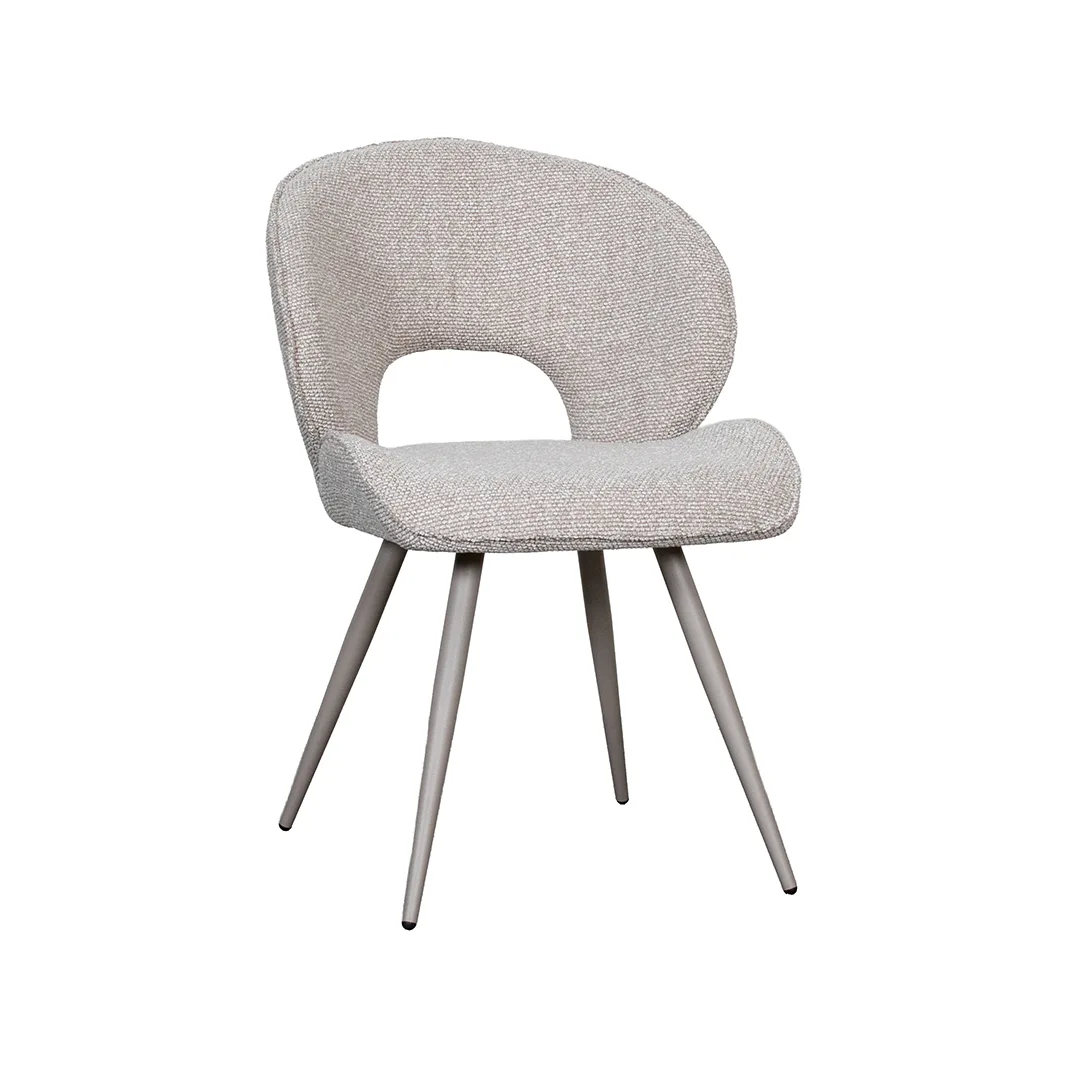 LABEL51 dining chair Sakura taupe metal