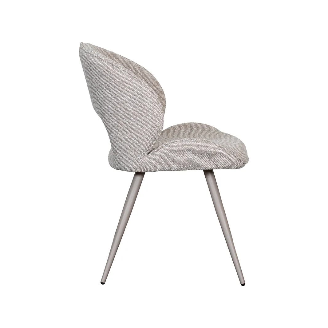 LABEL51 dining chair Sakura taupe metal