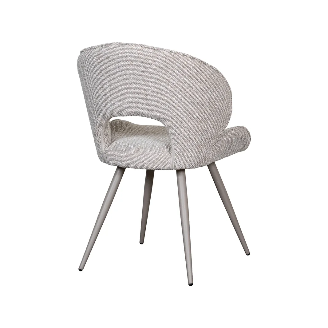LABEL51 dining chair Sakura taupe metal
