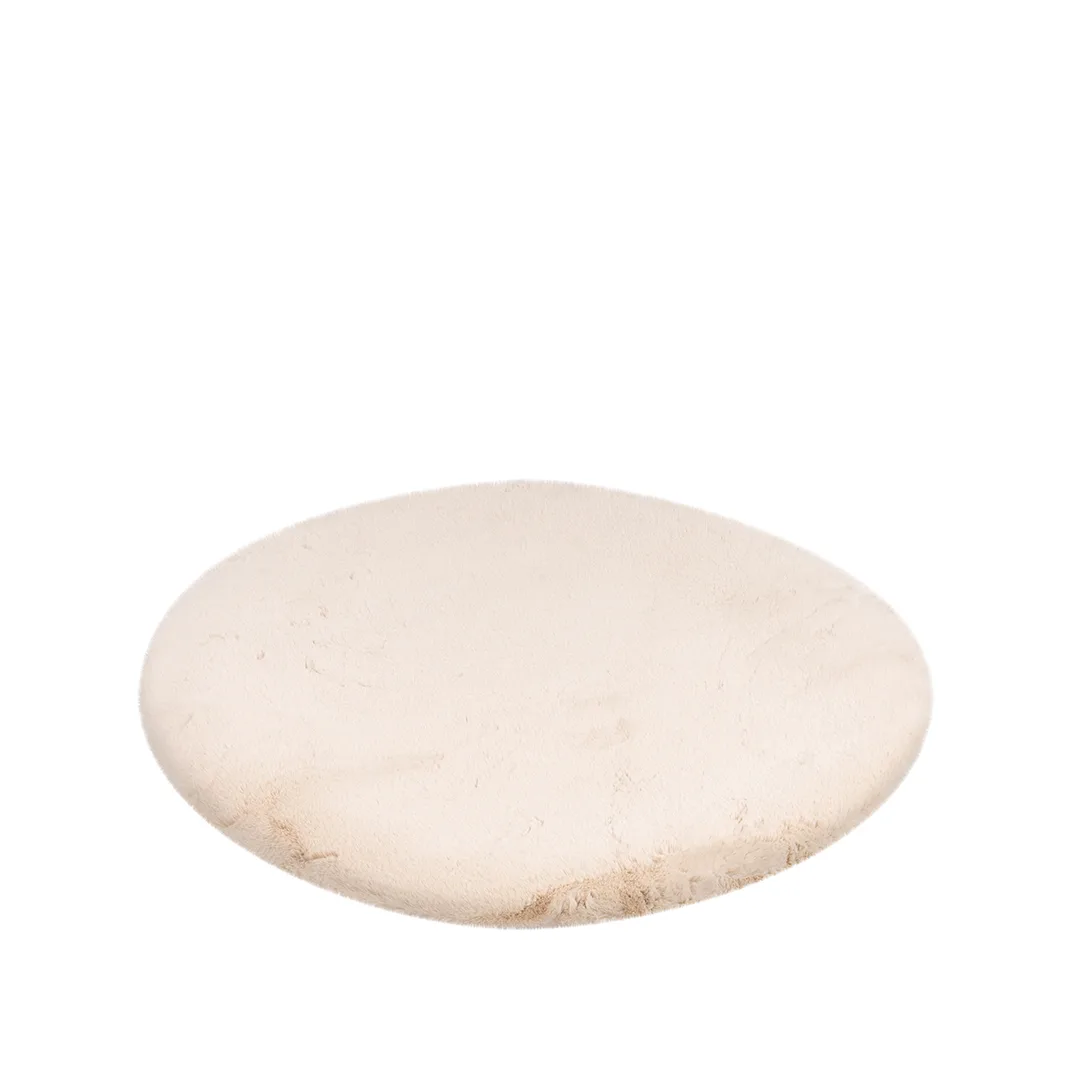 LABEL51 Vloerkleed Indy 200x200 cm, rond in Beige polyester, detail 1