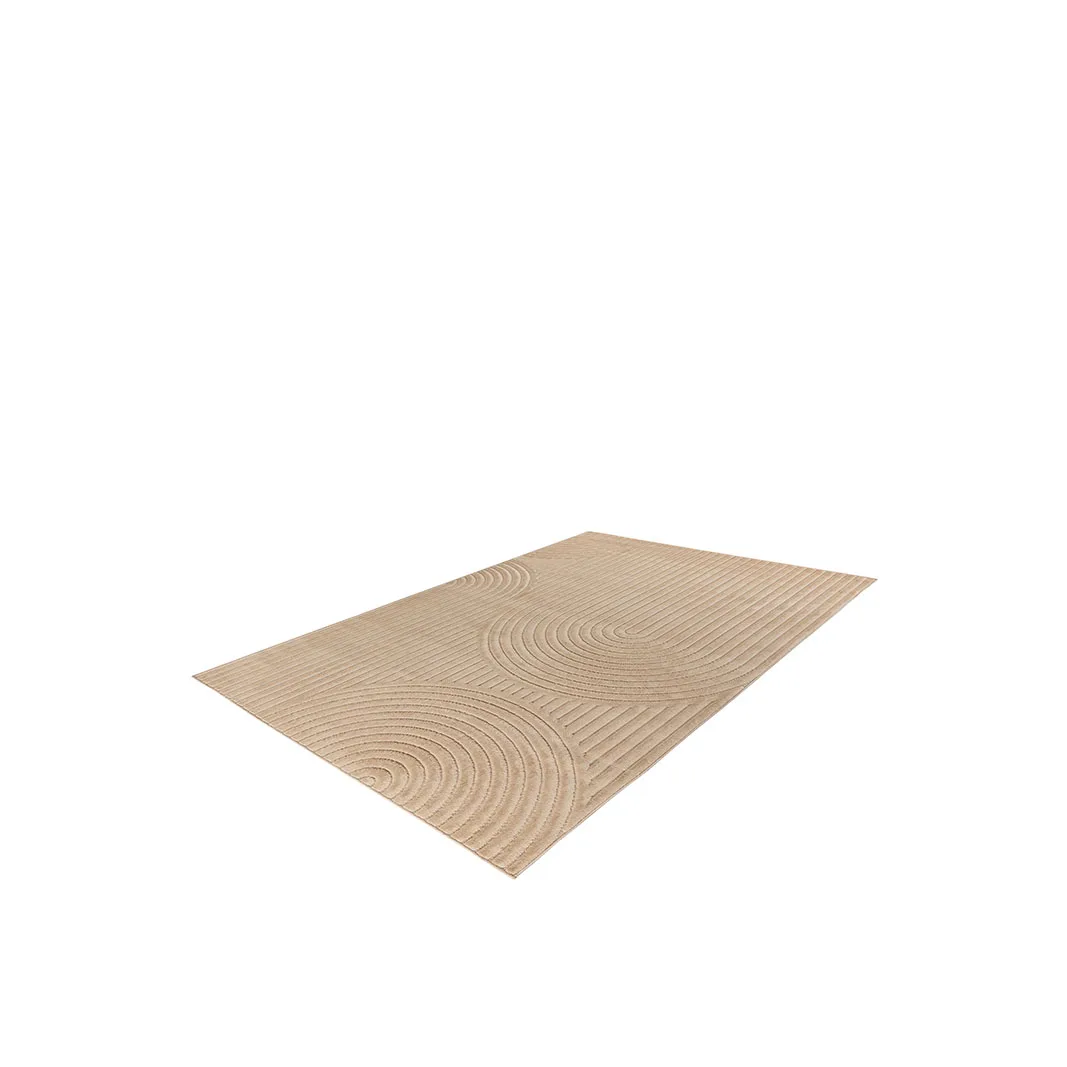 LABEL51 Vloerkleed Varo 160x230 cm in Beige polyester, detail 1