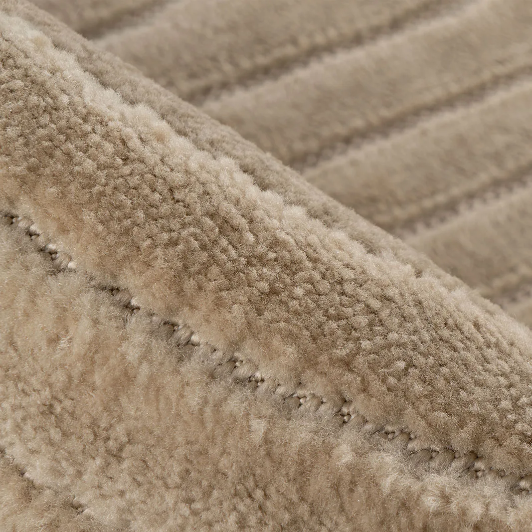 LABEL51 Vloerkleed Varo 200x290 cm in Beige polyester, detail 2