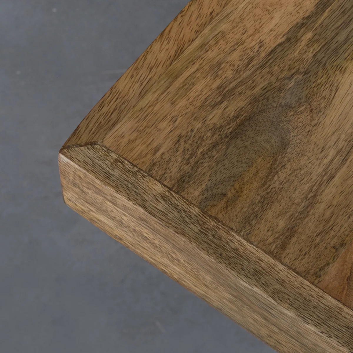 LABEL51 Eetkamertafel Tafelblad Vierkant in Naturel 70x70x5 cm, detail 3