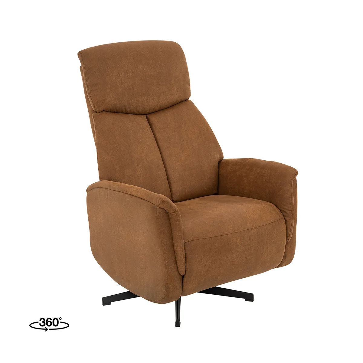 LABEL51 Sessel Aarhus 2-motorig in Microsuede Cognac