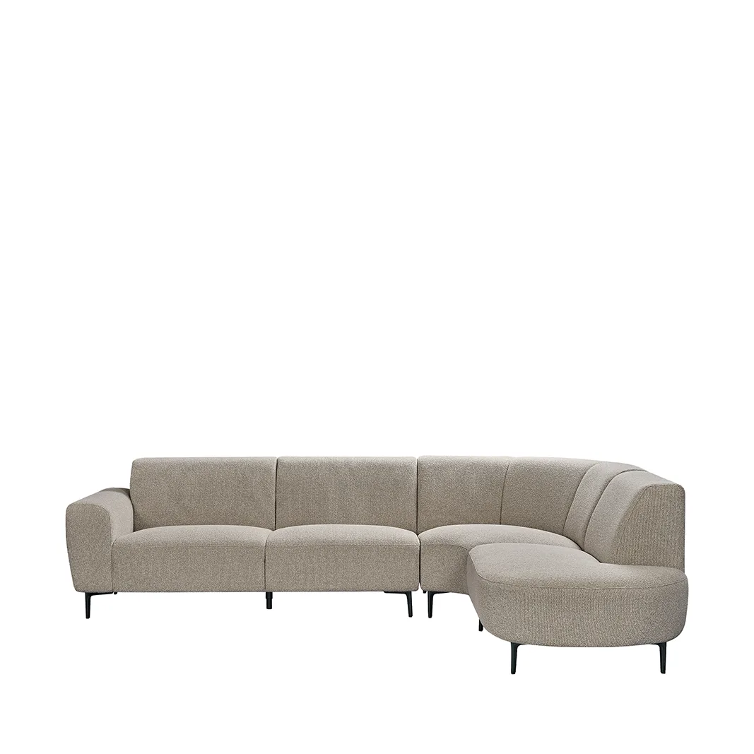 LABEL51 Ecksofa Mauro rechts in Royal Boucle Mushroom