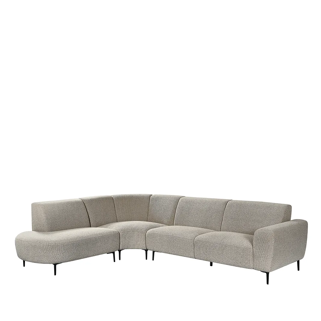 LABEL51 Ecksofa Mauro links in Royal Boucle Mushroom, Detail 1