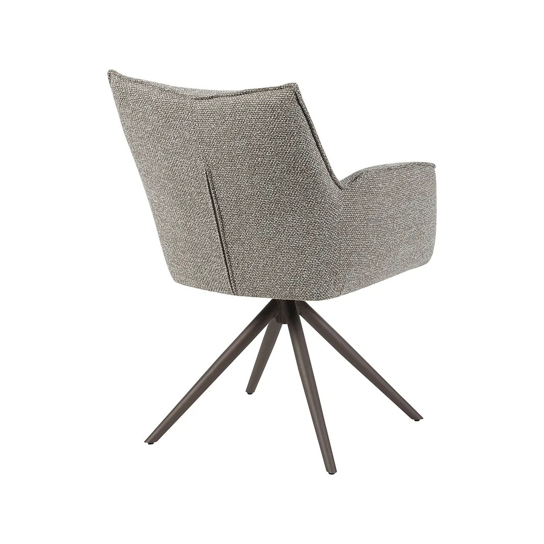 LABEL51 Esszimmerstuhl Amalfi brons metalen frame in Royal Boucle Mushroom, Detail 4