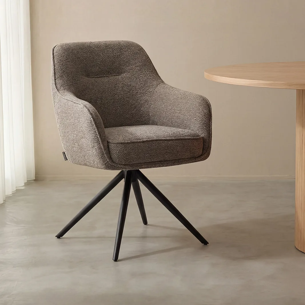 LABEL51 Esszimmerstuhl Akira in Royal Boucle Mushroom