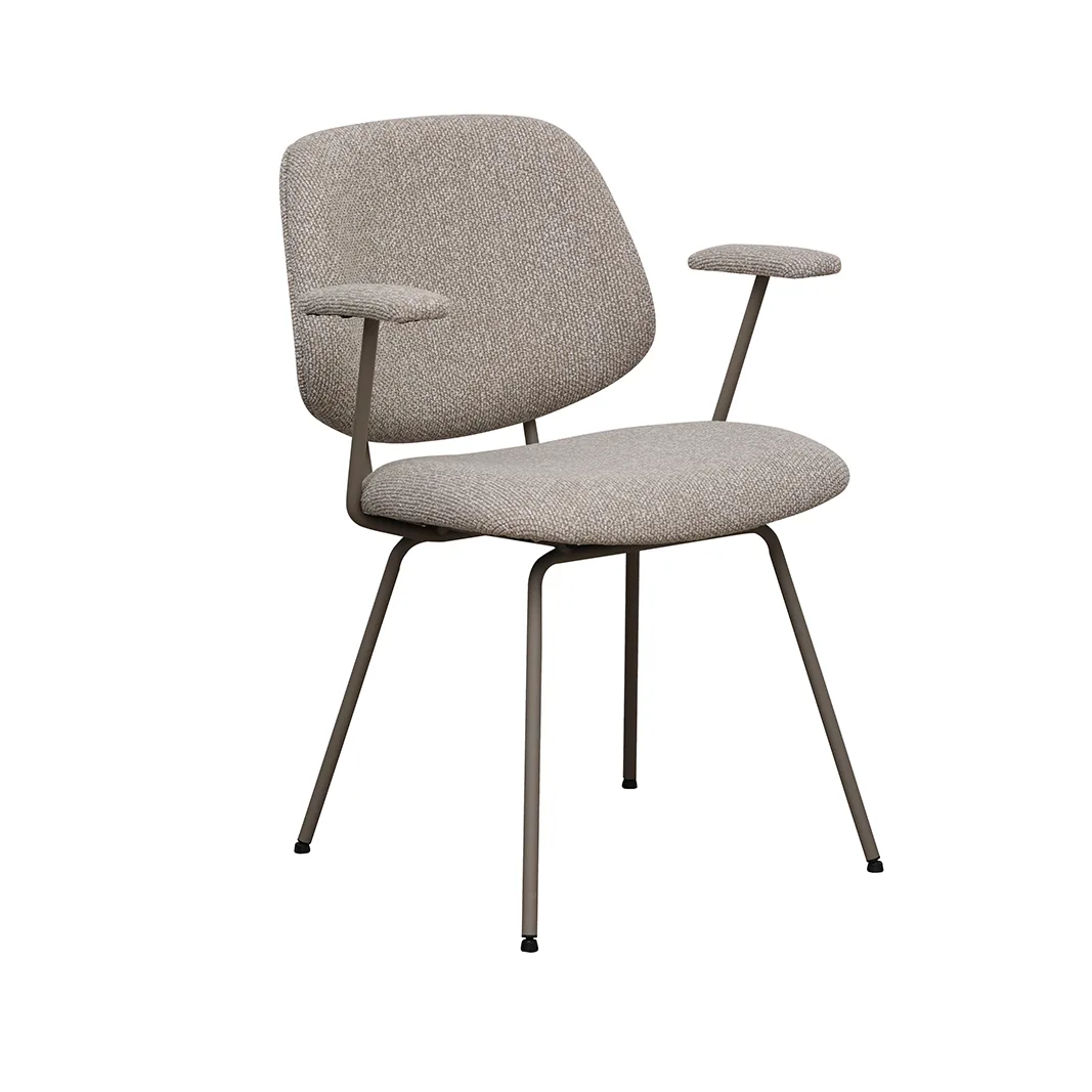 LABEL51 dining chair Loreto taupe metal