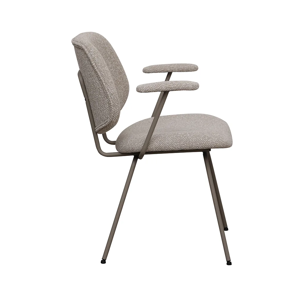 LABEL51 dining chair Loreto taupe metal
